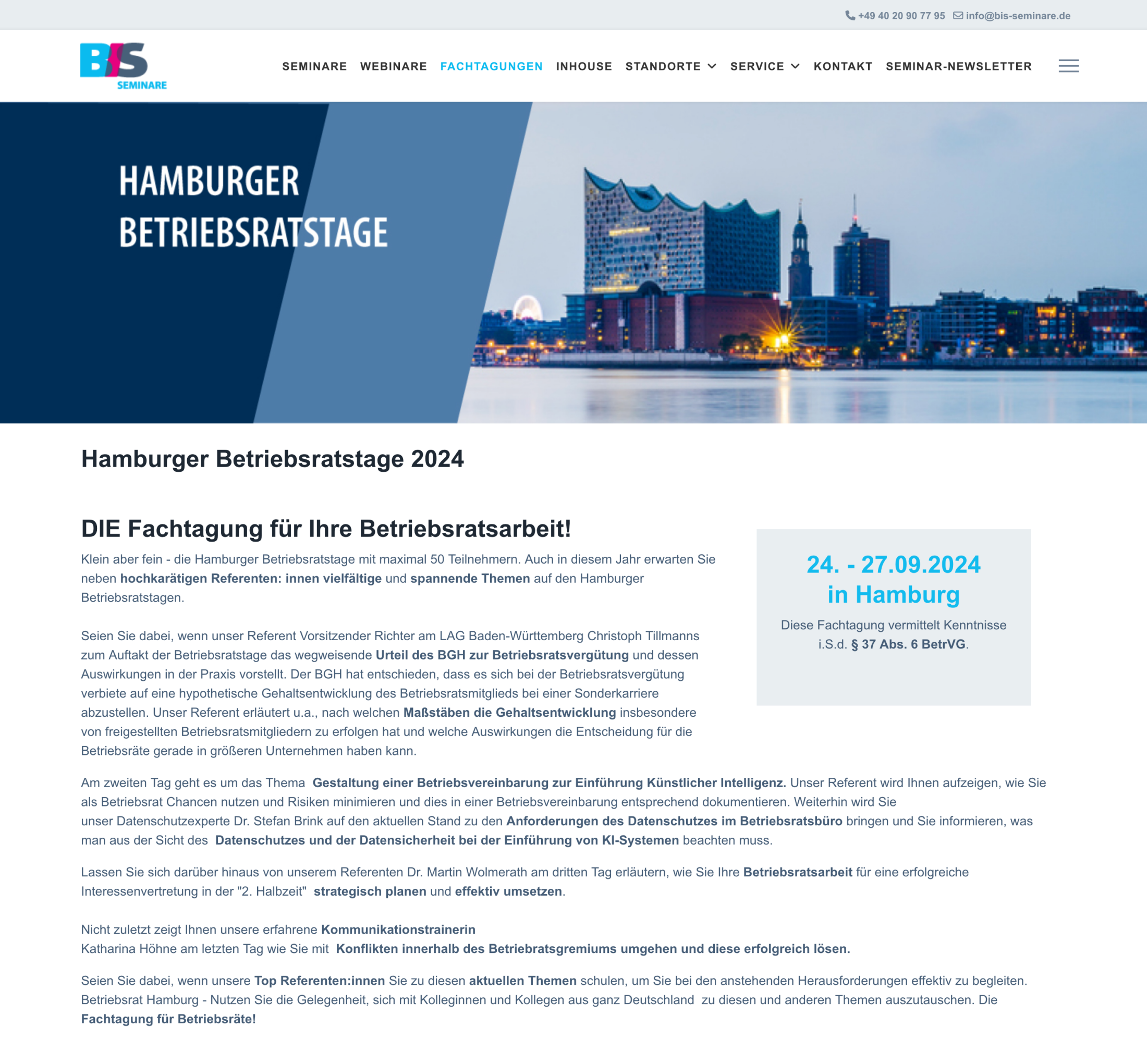 Betriebsrat Hamburg Tagung